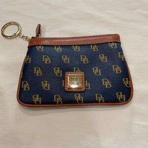 Dooney & Bourke, 6" x 4" change purse with key ring attached.